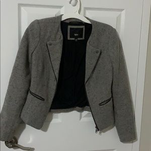 Gray blazer with black accent